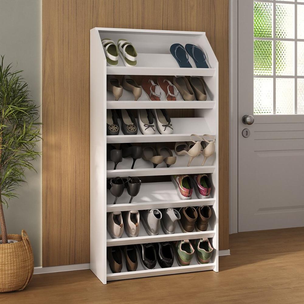 Sapateira Vertical 67cm com 7 Prateleiras Multimóveis CR35252 Branco
