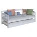 Sofá-Cama com Cama Auxiliar de Madeira Maciça para Colchão 78x188cm Multimóveis CR35275 Branco