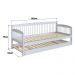 Sofá-Cama com Cama Auxiliar de Madeira Maciça para Colchão 78x188cm Multimóveis CR35275 Branco