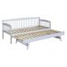 Sofá-Cama com Cama Auxiliar de Madeira Maciça para Colchão 78x188cm Multimóveis CR35275 Branco