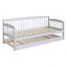 Sofá-Cama com Cama Auxiliar de Madeira Maciça para Colchão 78x188cm Multimóveis CR35275 Branco