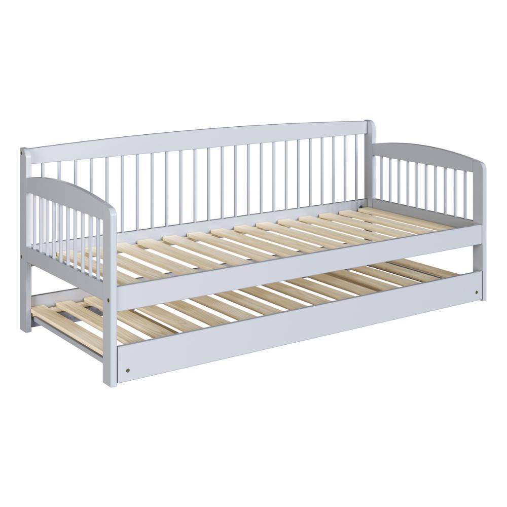 Sofá-Cama com Cama Auxiliar de Madeira Maciça para Colchão 78x188cm Multimóveis CR35275 Branco