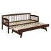 Sofá-Cama com Cama Auxiliar de Madeira Maciça para Colchão 78x188cm Multimóveis CR35275 Walnut