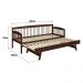 Sofá-Cama com Cama Auxiliar de Madeira Maciça para Colchão 78x188cm Multimóveis CR35275 Walnut