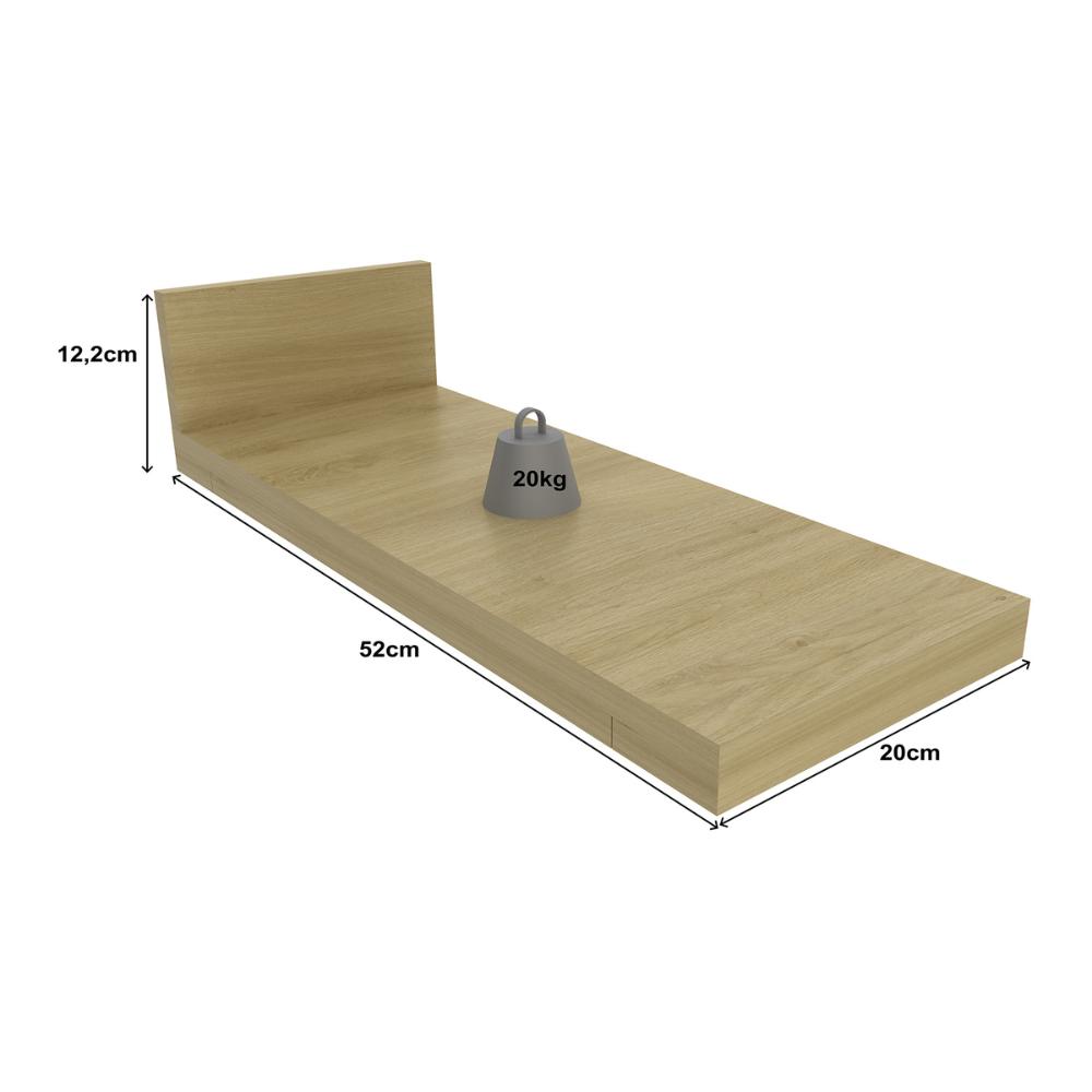 Tampo 100% MDF 30mm para Balcão de Cozinha 20cm Multimóveis CR20439 Carvalho Tropical