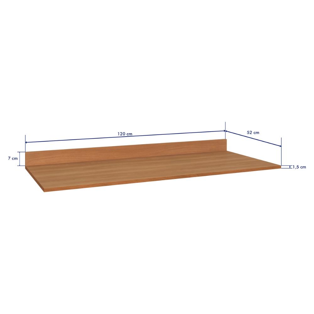 Tampo MDP 15mm para Balcão de Cozinha 120cm Multimóveis CR20290 Rovere