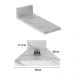 Tampo MDP 25mm para Balcão de Cozinha 20cm Multimóveis CR20420 Mármore Branco