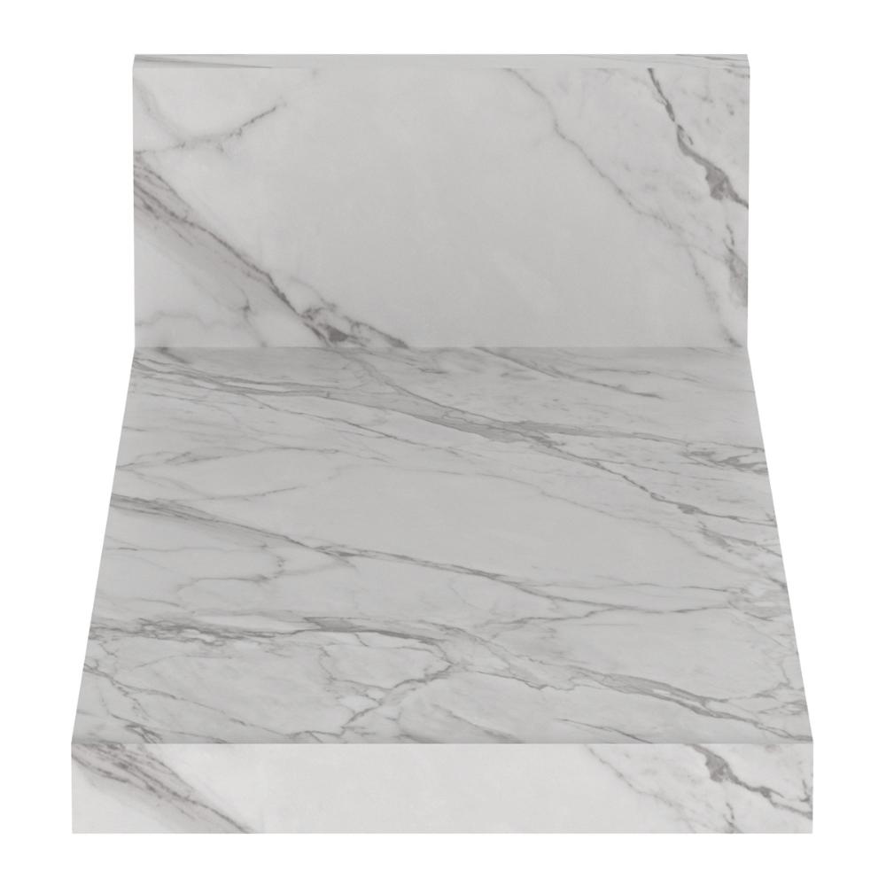Tampo MDP 25mm para Balcão de Cozinha 20cm Multimóveis CR20420 Mármore Branco