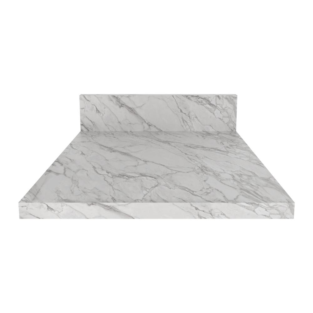 Tampo MDP 25mm para Balcão de Cozinha 40cm Multimóveis CR20419 Mármore Branco