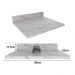 Tampo MDP 25mm para Balcão de Cozinha 60cm Multimóveis CR20427 Mármore Branco