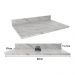 Tampo MDP 25mm para Balcão de Cozinha 80cm Multimóveis CR20418 Mármore Branco