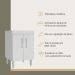 Tanque de Lavanderia 45 Litros com Gabinete 2 Portas Multimóveis CR30038 Branco