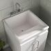 Tanque de Lavanderia 45 Litros com Gabinete 2 Portas Multimóveis CR30038 Branco