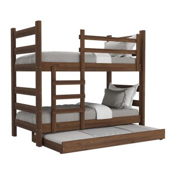 Treliche Madeira Maciça - vira 2 Camas - para Colchão 78/88 x 188cm Dubai Multimóveis CR35105 Imbuia