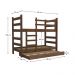 Treliche Madeira Maciça - vira 2 Camas - para Colchão 78/88 x 188cm Dubai Multimóveis CR35105 Imbuia