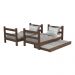 Treliche Madeira Maciça - vira 2 Camas - para Colchão 78/88 x 188cm Dubai Multimóveis CR35105 Imbuia