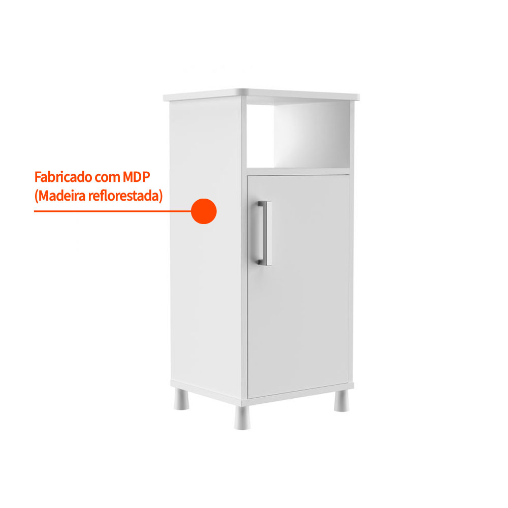Armário Gallon 1 Porta Branco