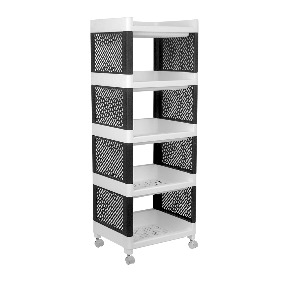 Estante Macau Branca e Preta 36 cm