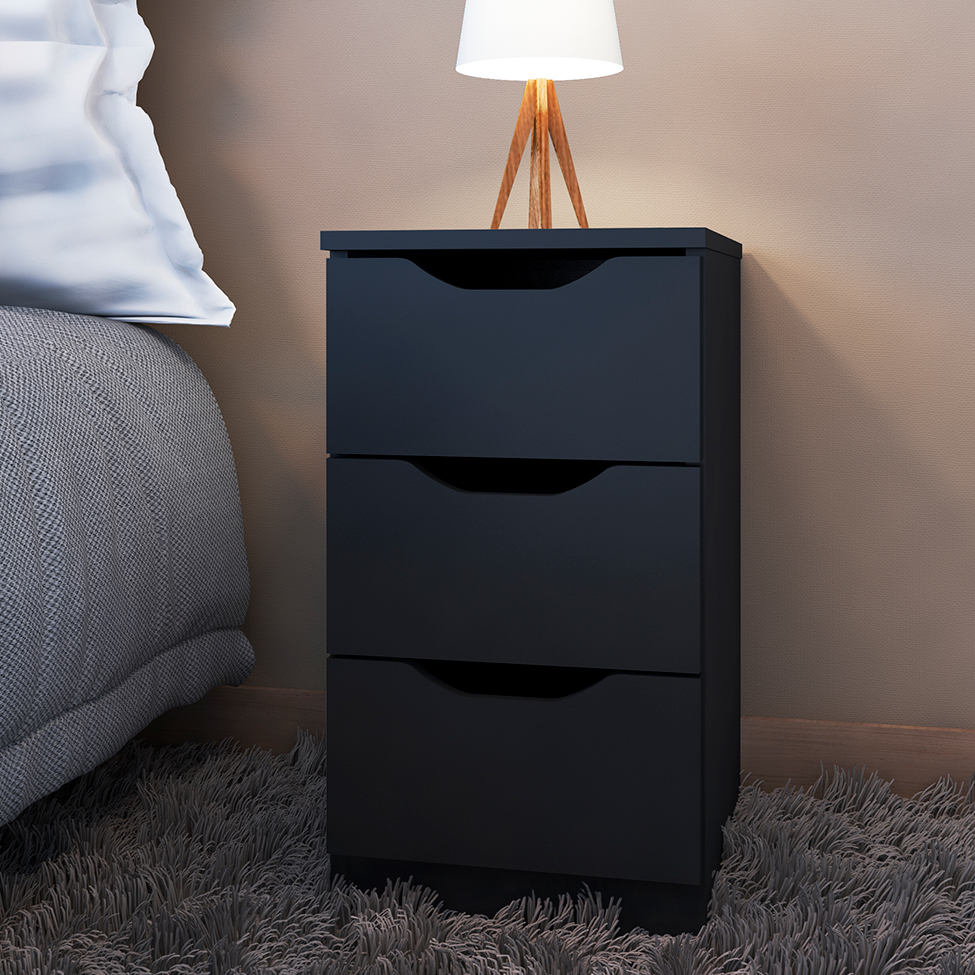 Gaveteiro Agra 3 GV Preto