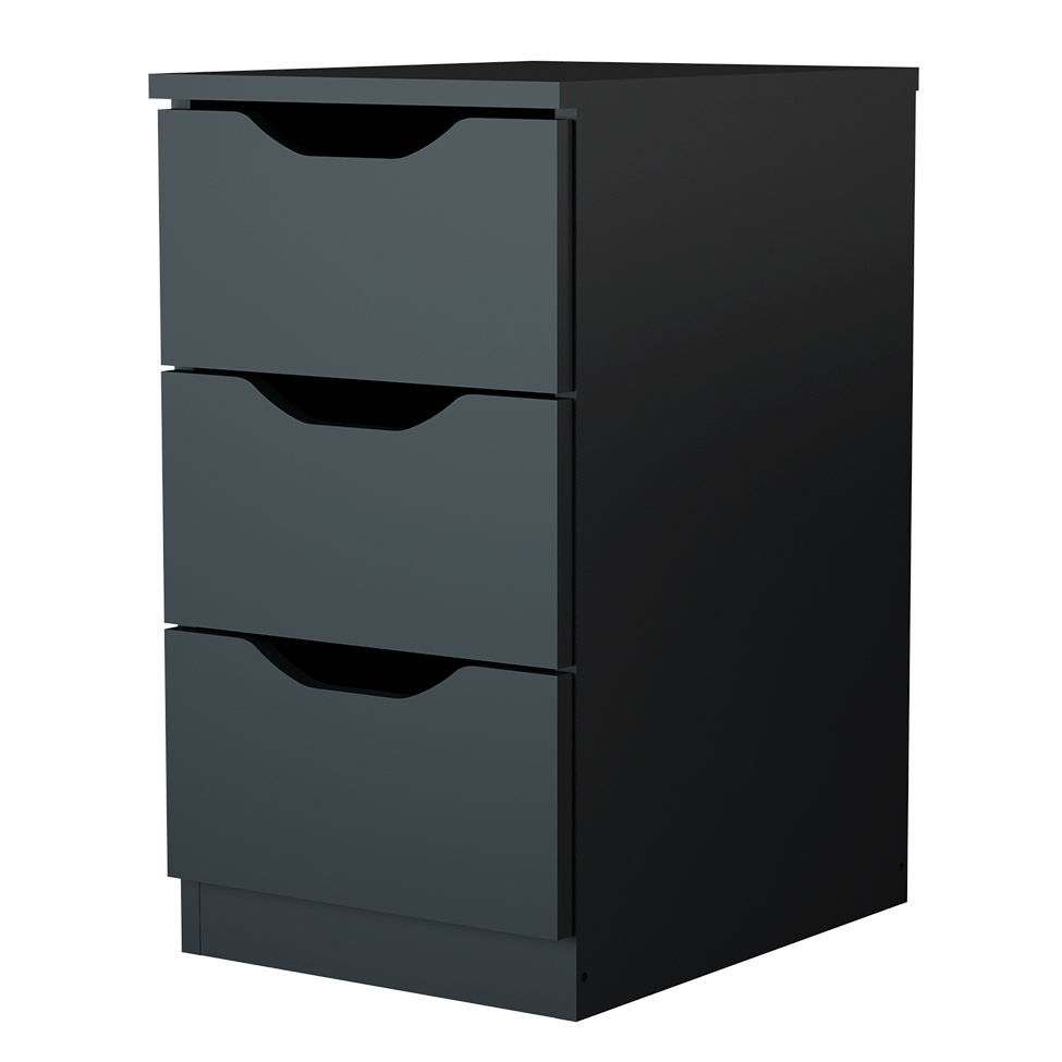 Gaveteiro Agra 3 GV Preto