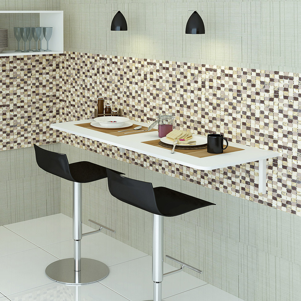 Mesa com Suporte Dobrável 100x50 Branco