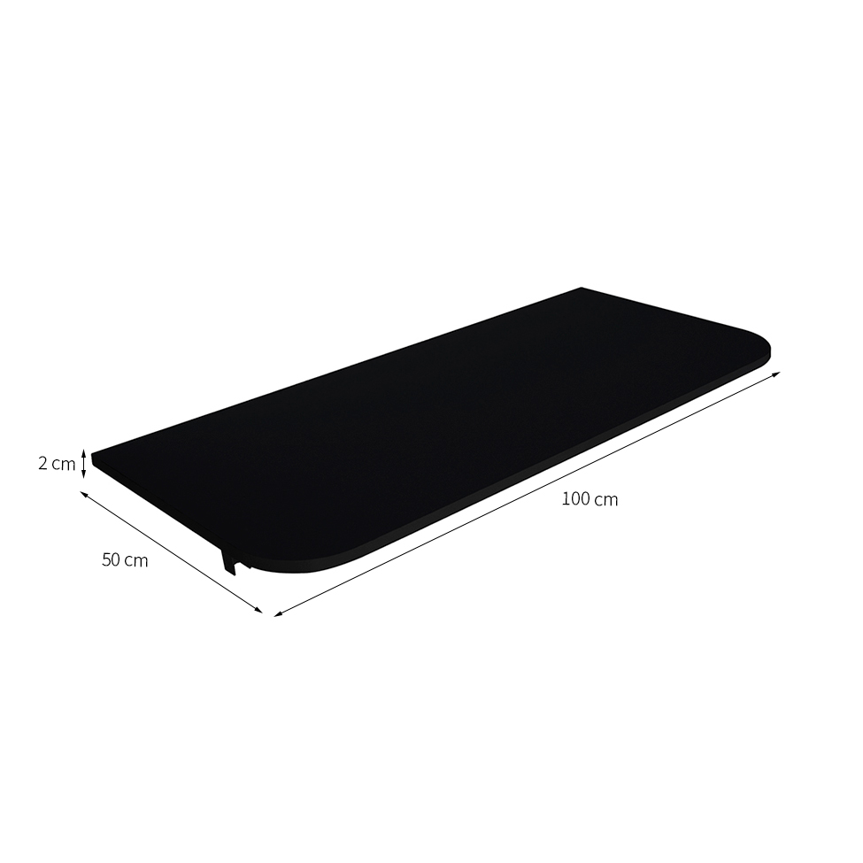Mesa de Cozinha Dobrável MDS Preta (100x50 cm)