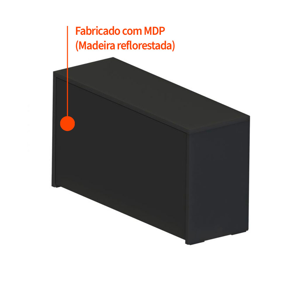 Sapateira Módulo Vai e Vem 1 Porta Preta
