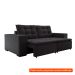 [OUTLET] Sofá 3 Lugares Retrátil e Reclinável Luther Veludo Grafite 220 cm