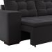 [OUTLET] Sofá 3 Lugares Retrátil e Reclinável Luther Veludo Grafite 220 cm