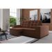 [OUTLET] Sofá 3 Lugares Retrátil e Reclinável Luther Veludo Marrom 220 cm