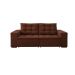 [OUTLET] Sofá 3 Lugares Retrátil e Reclinável Luther Veludo Marrom 220 cm