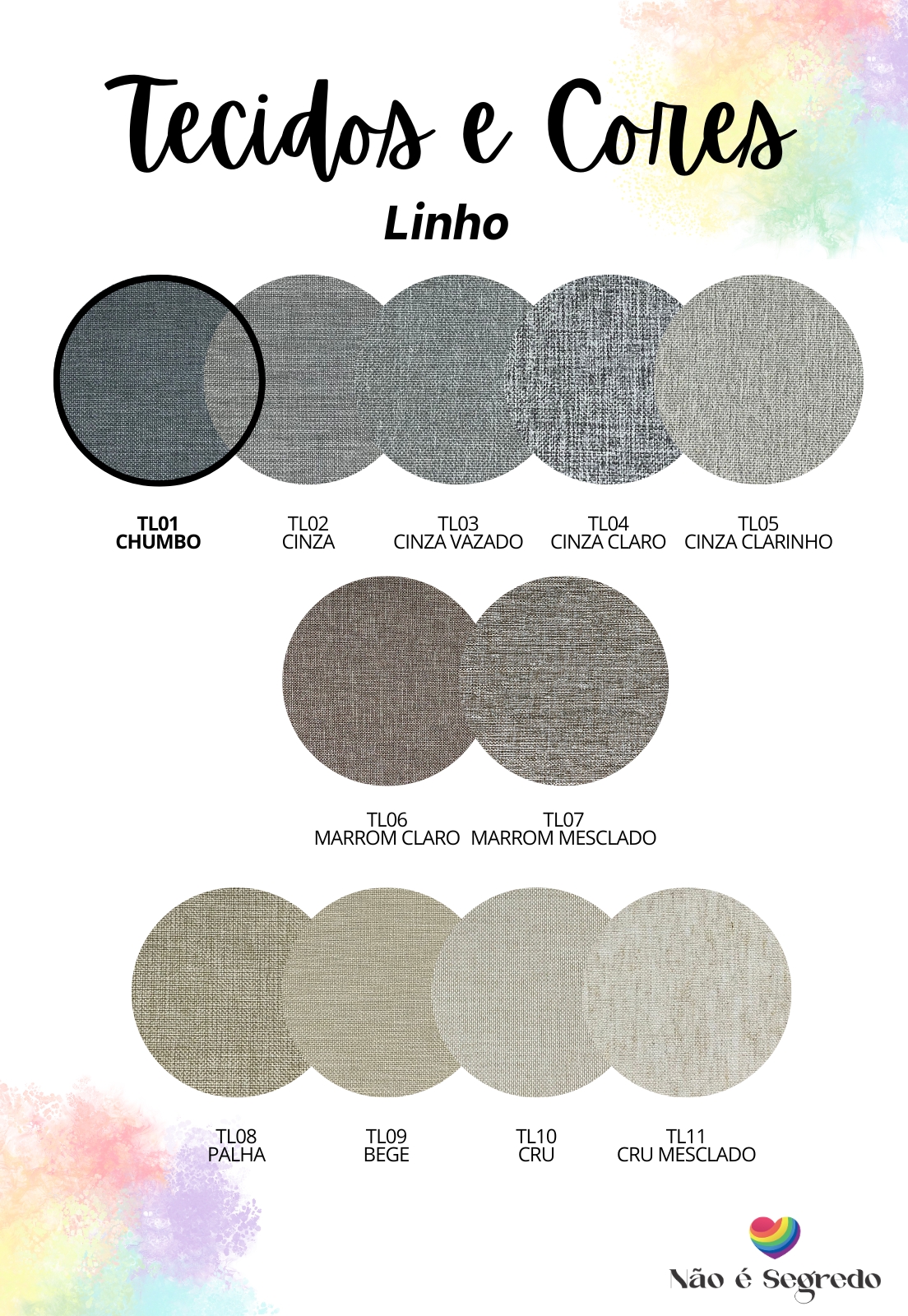 Cabeceira Estofada Casal 1 Bloco Não é Segredo Linho Chumbo 140x60