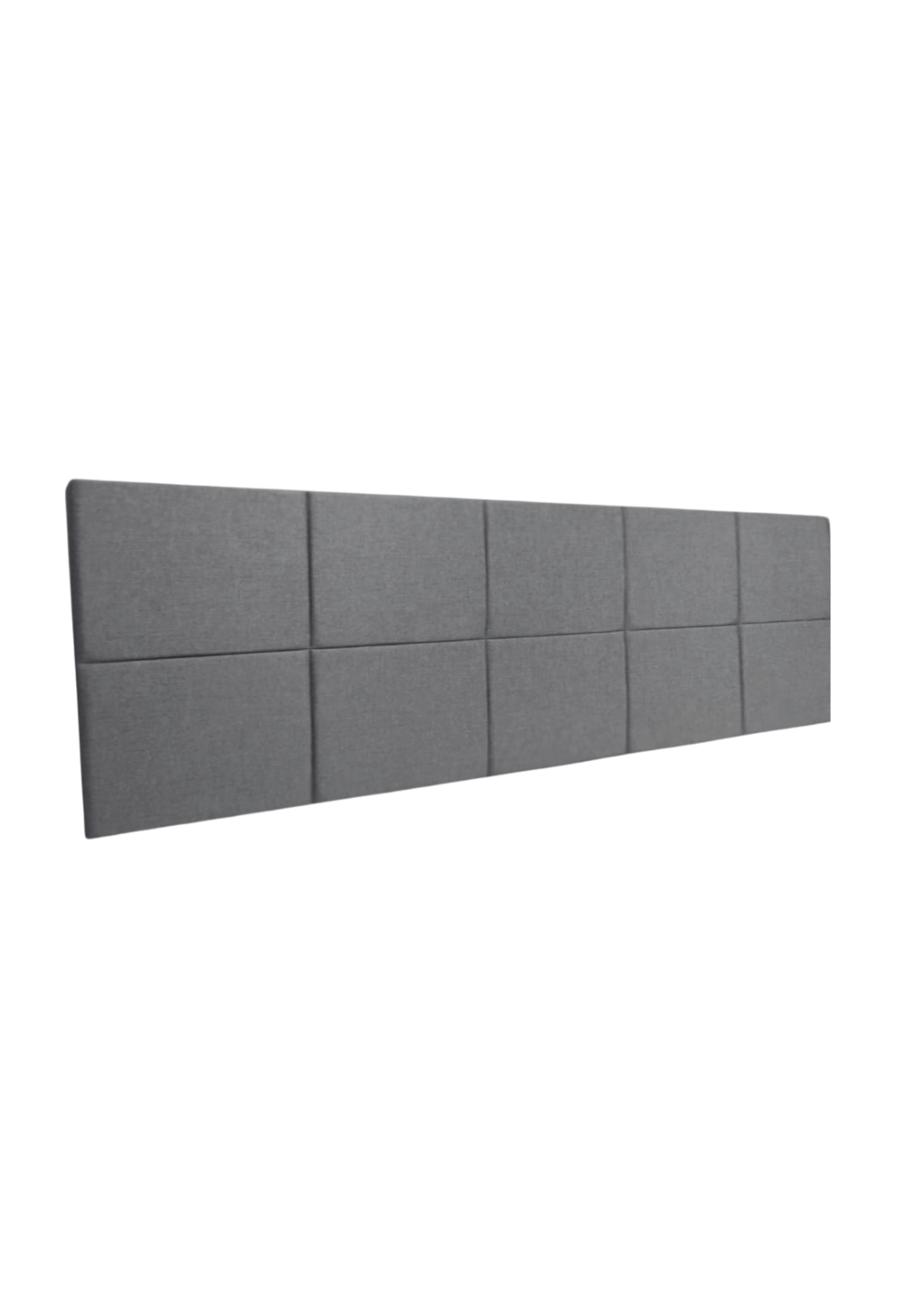 Cabeceira Estofada Casal 10 Blocos Não é Segredo Suede Amassado Cinza 140x60
