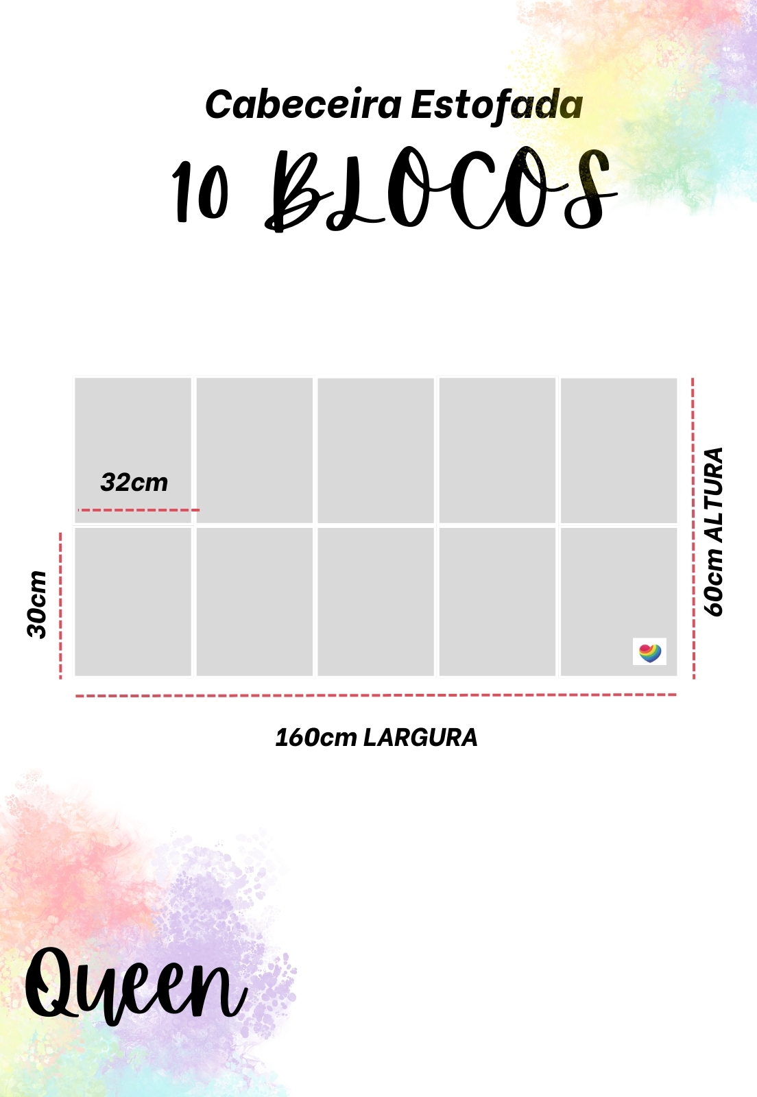 Cabeceira Estofada Casal 10 Blocos Não é Segredo Veludo Austin Marrom 140x60