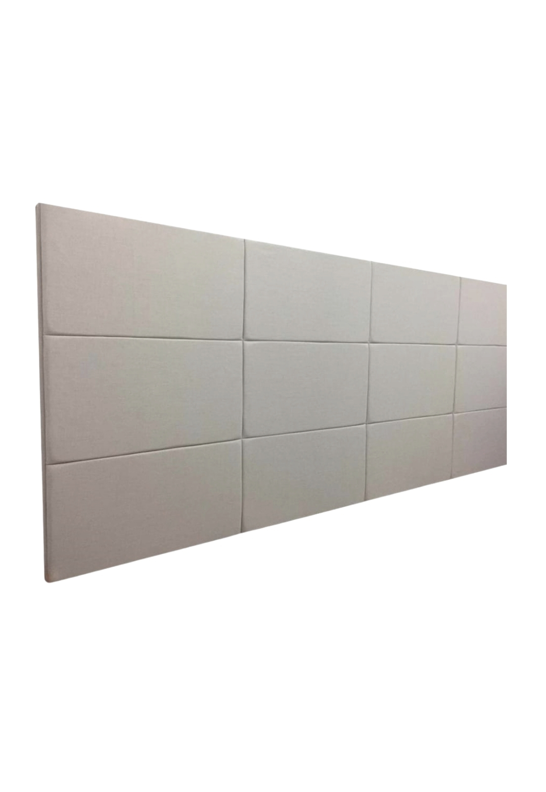 Cabeceira Estofada Casal 12 Blocos Não é Segredo Suede Liso Bege 140x90