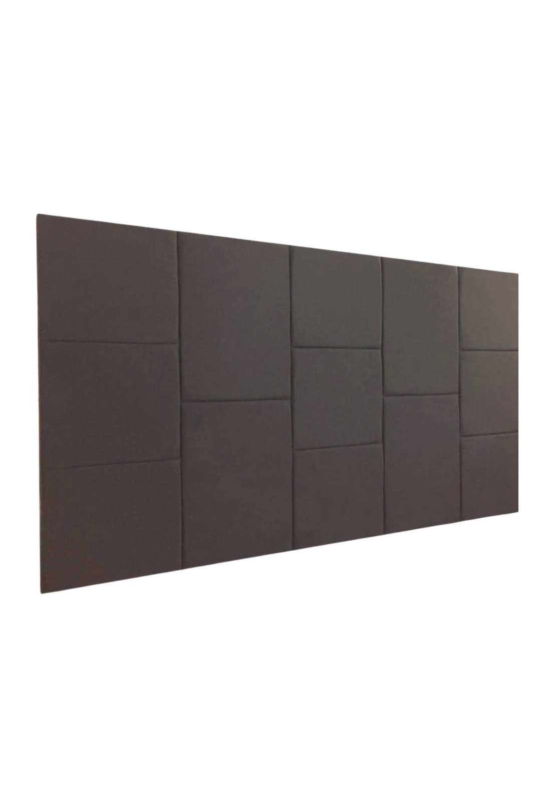 Cabeceira Estofada Casal 13 Blocos Não é Segredo Suede Animale Marrom Escuro 140x60