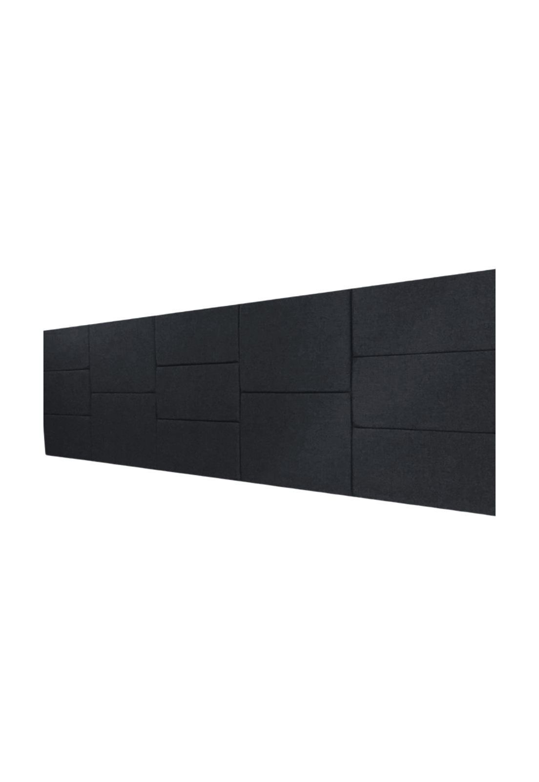 Cabeceira Estofada Casal 13 Blocos Não é Segredo Suede Liso Preto 140x60