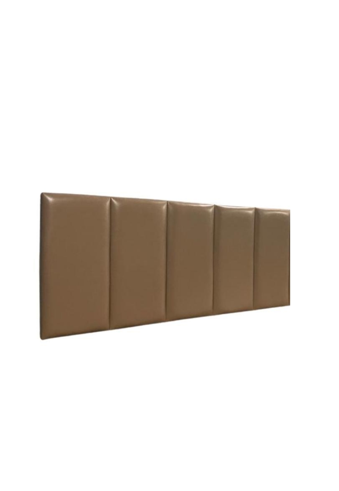 Cabeceira Estofada Casal 5 Blocos Não é Segredo Courvin Caramelo 140x60