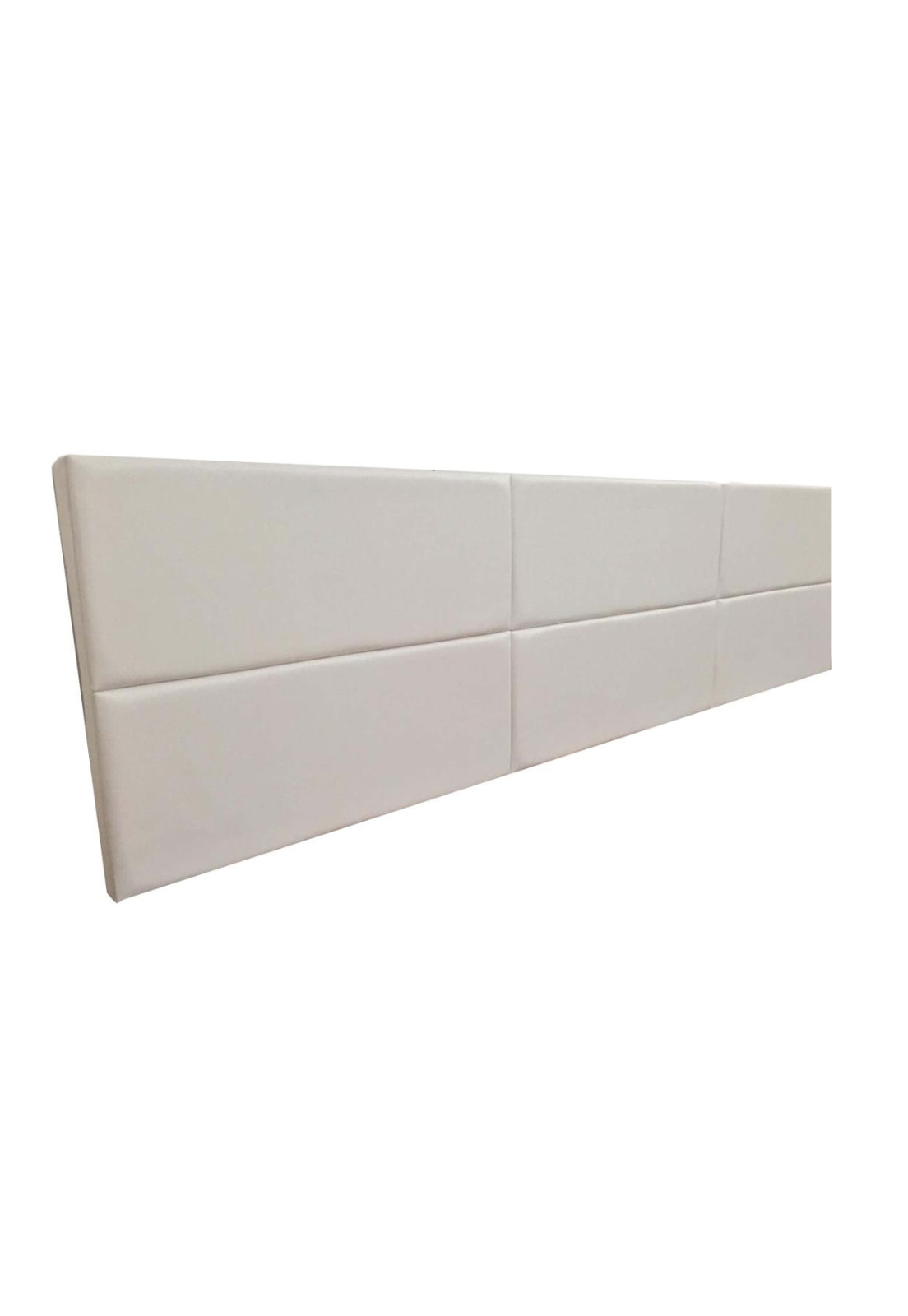 Cabeceira Estofada Casal 6 Blocos Não é Segredo Courvin Branco 140x60