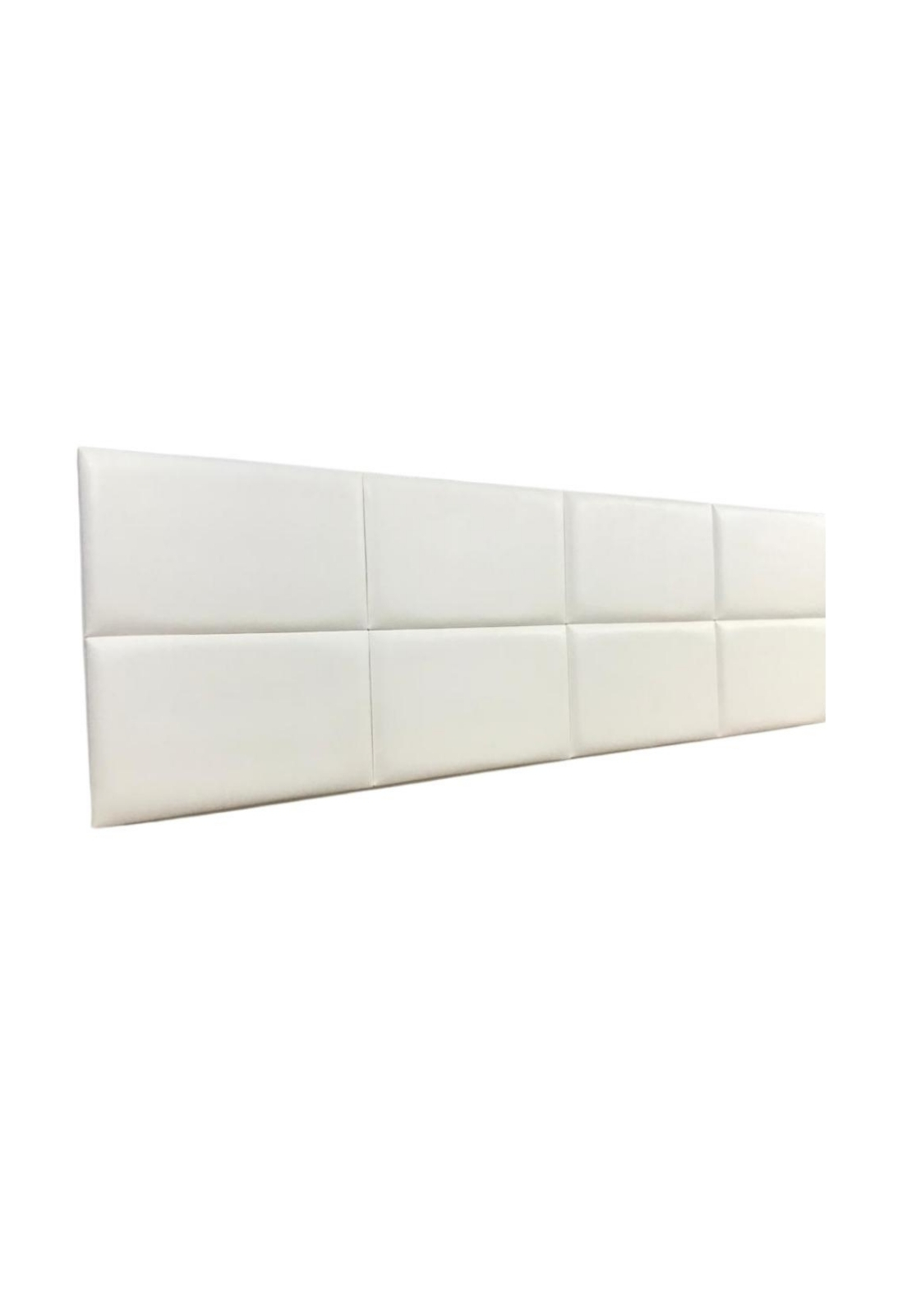Cabeceira Estofada Casal 8 Blocos Não é Segredo Courvin Branco 140x60