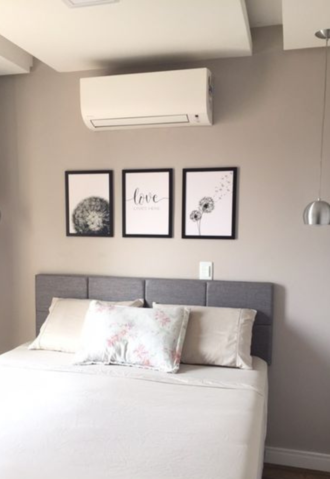 Cabeceira Estofada Casal 8 Blocos Não é Segredo Linho Cinza 140x60