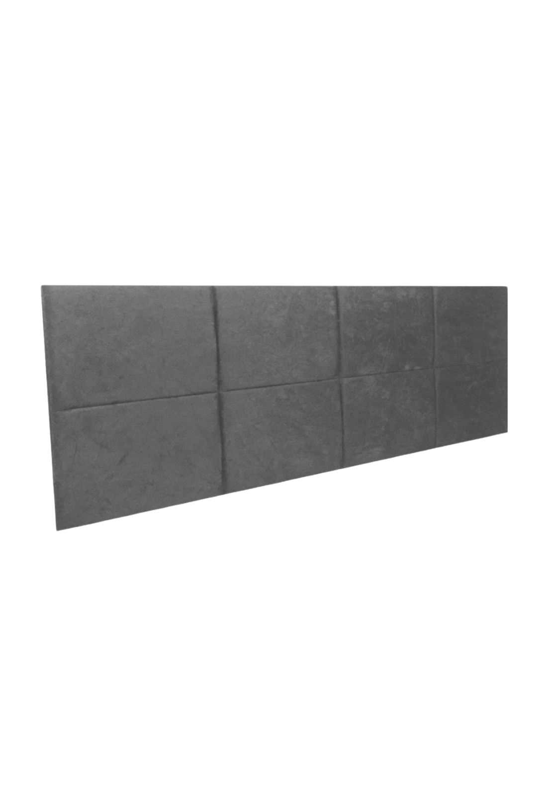Cabeceira Estofada Casal 8 Blocos Não é Segredo Suede Amassado Cinza 140x60