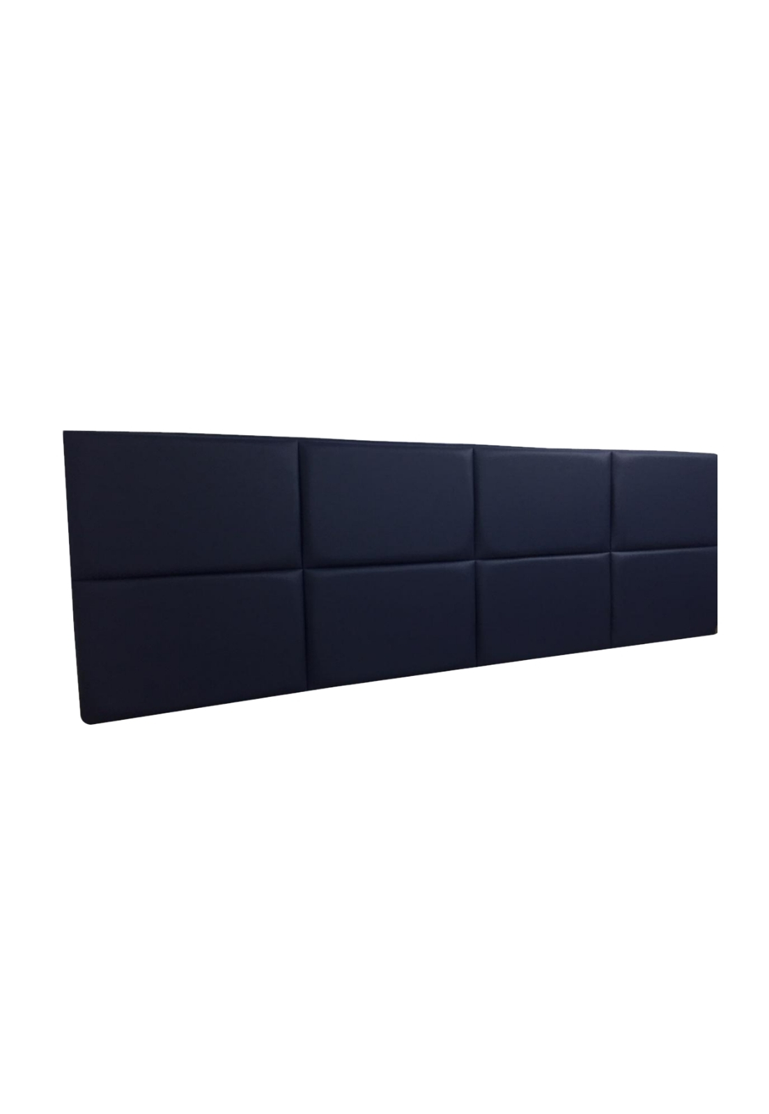 Cabeceira Estofada Casal 8 Blocos Não é Segredo Suede Liso Azul Marinho 140x60