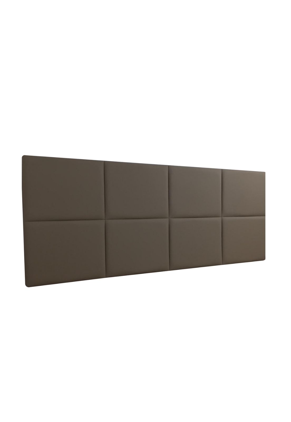 Cabeceira Estofada Casal 8 Blocos Não é Segredo Suede Liso Marrom Escuro 140x60