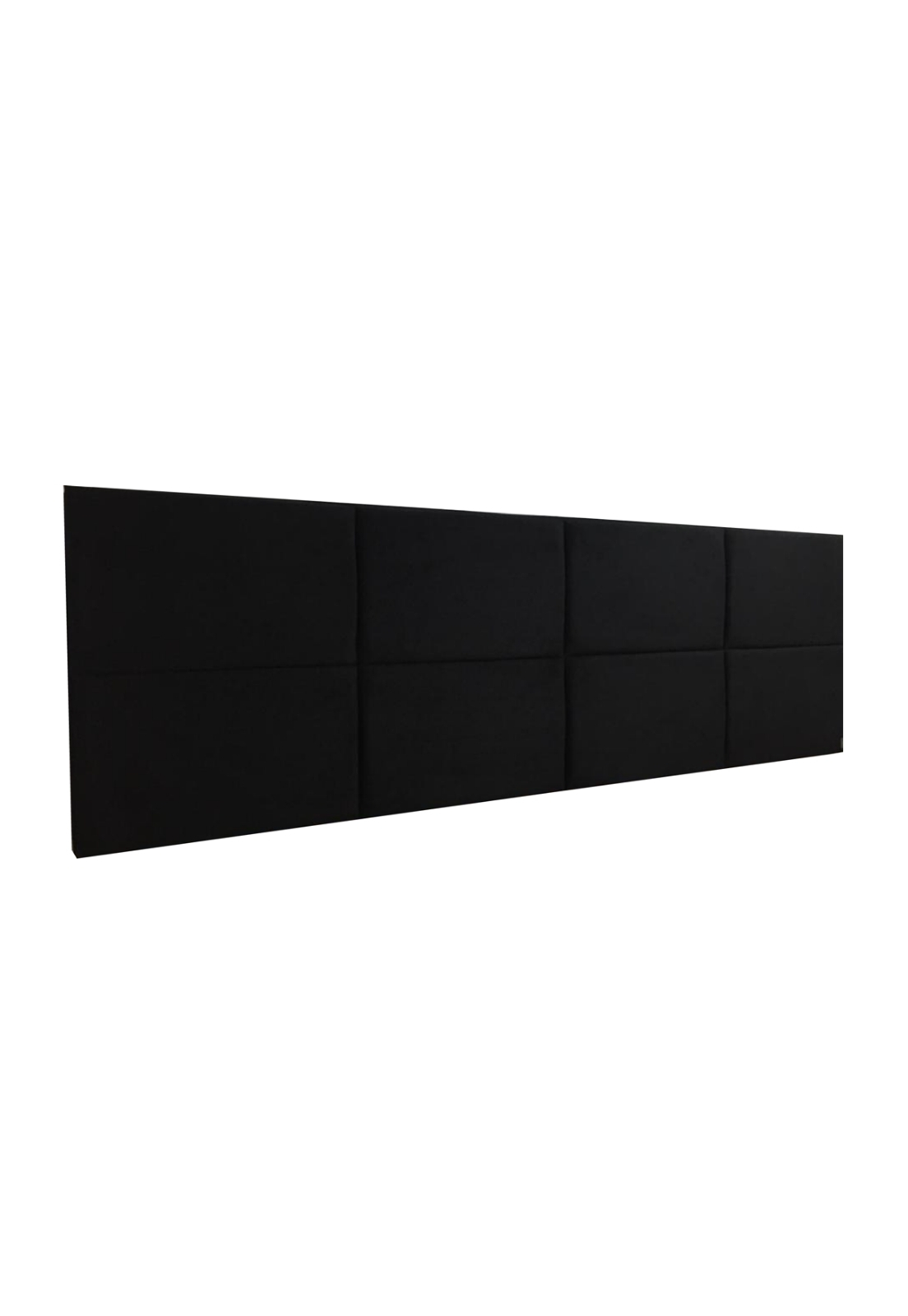 Cabeceira Estofada Casal 8 Blocos Não é Segredo Suede Liso Preto 140x60