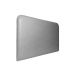 Cabeceira Estofada Casal Orgânica Não é Segredo Suede Liso Cinza 140x120