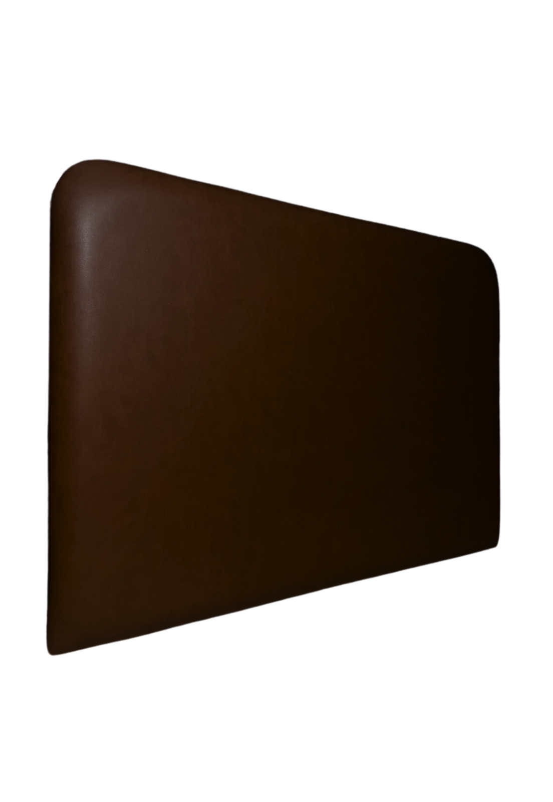 Cabeceira Estofada Casal Orgânica Não é Segredo Suede Liso Marrom Escuro 140x120
