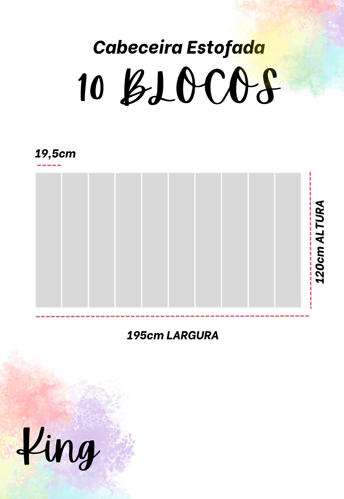 Cabeceira Estofada King 10 Blocos Não é Segredo Veludo Austin Marrom 195x120