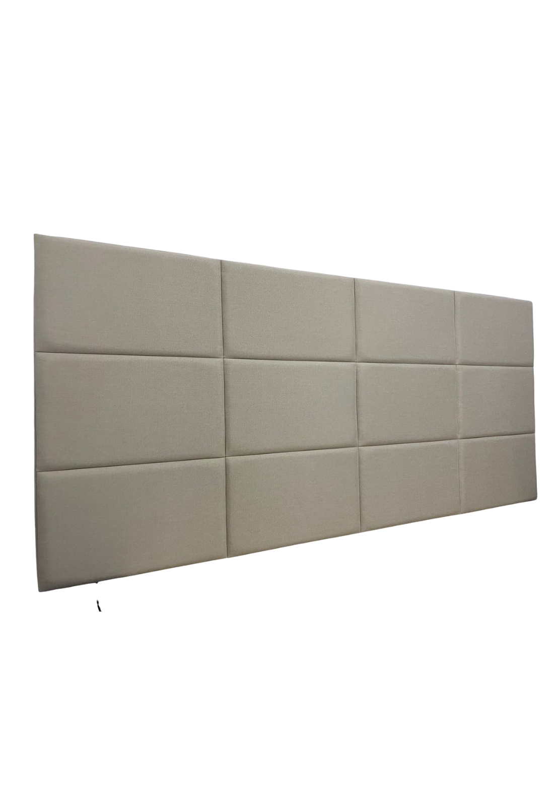 Cabeceira Estofada King 12 Blocos Não é Segredo Linho Cru 195x90