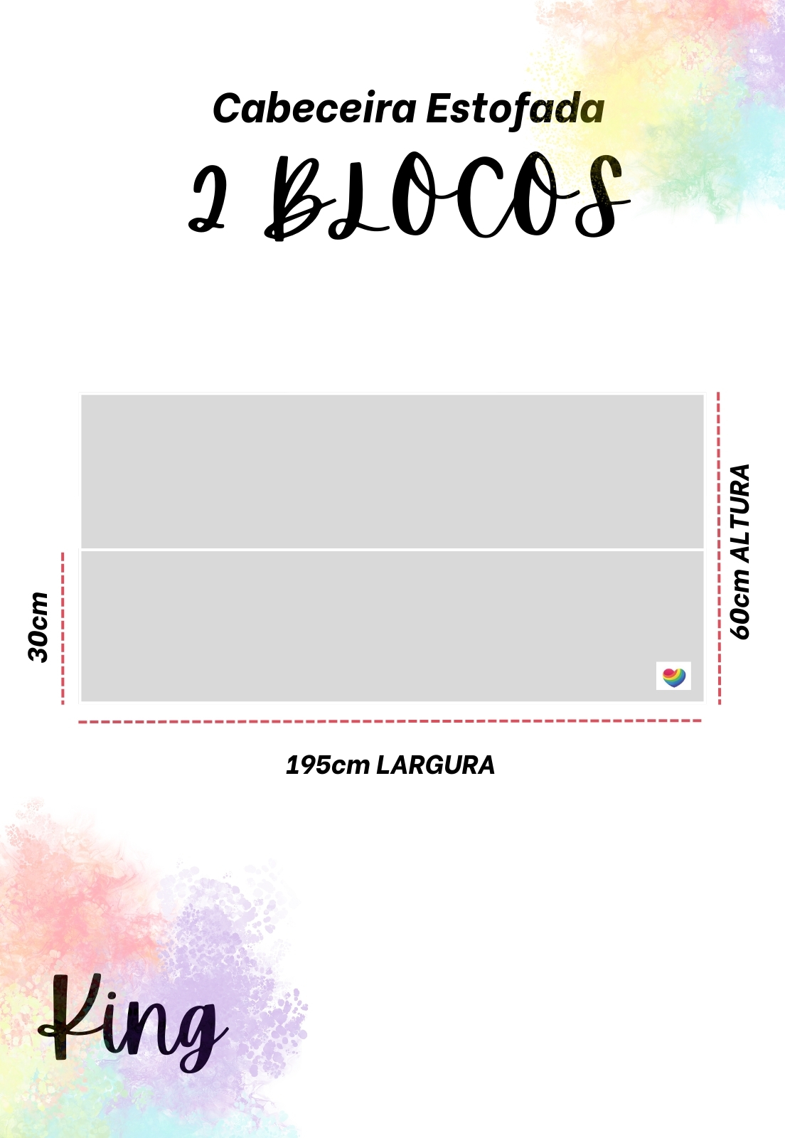 Cabeceira Estofada King 2 Blocos Não é Segredo Linho Bege 195x60